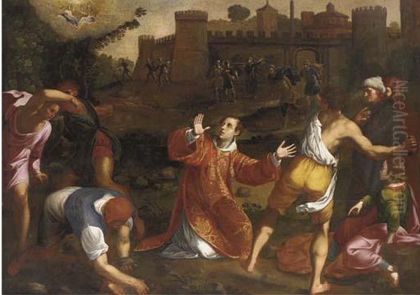 The Martyrdom Of Saint Stephen Oil Painting by Gregorio Pagani