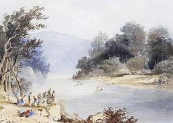 Crossing The Jordan Oil Painting by William Page