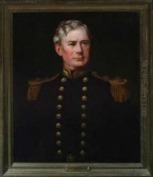 A Portrait Of Joseph Arthur Whittall R.n. Oil Painting by M. Paget