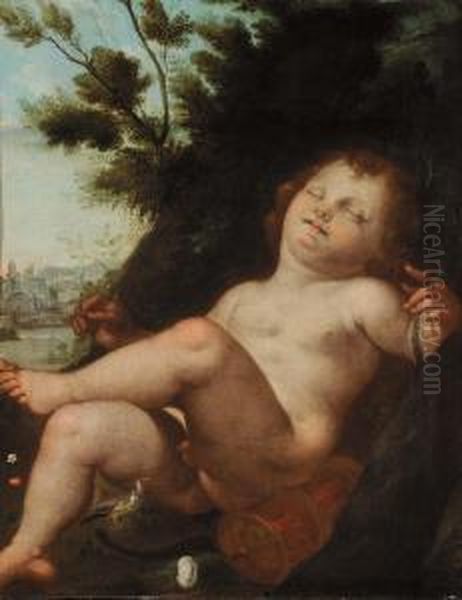 Putto Dormiente Oil Painting by Giovanni Battista Paggi