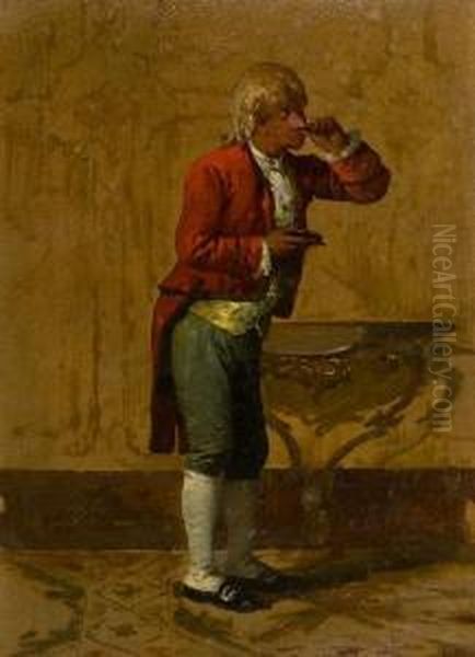 Figura Di Uomo Oil Painting by Eleuterio Pagliano