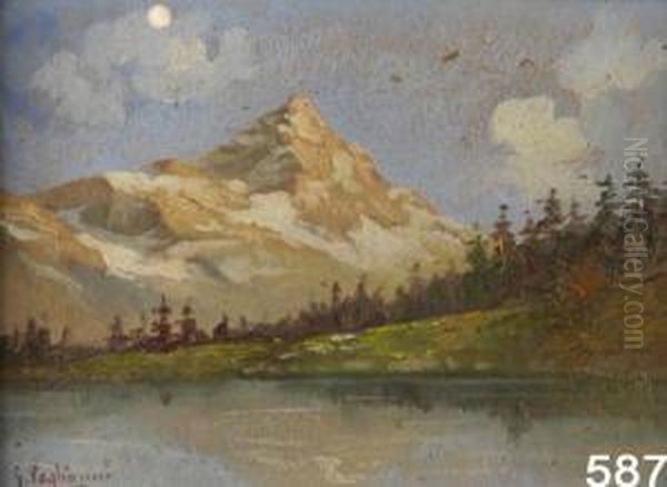 Paesaggio Montano. Oil Painting by Giovanni Pagliarini