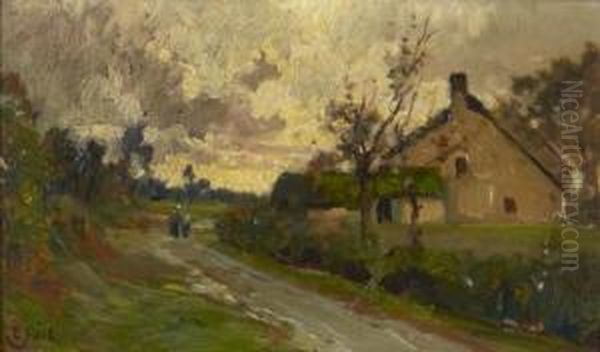 Paysage Oil Painting by Edouard Pail