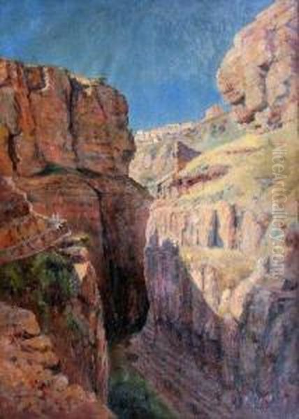 Les Gorges Du Dades Au Maroc Oil Painting by Henri Pierre Paillard