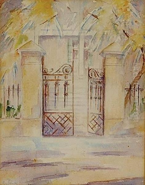 Charleston Gates Oil Painting by May Paine