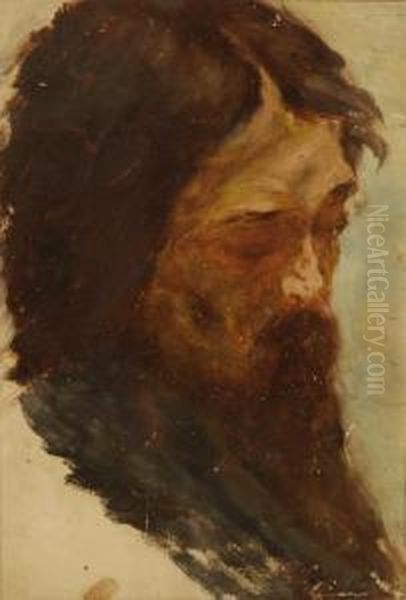 Ritratto Di Uomo Con Barba Oil Painting by Pietro Pajetta