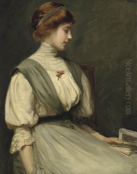 Portrait Of Nora Allen Oil Painting by William Mainwaring Palin