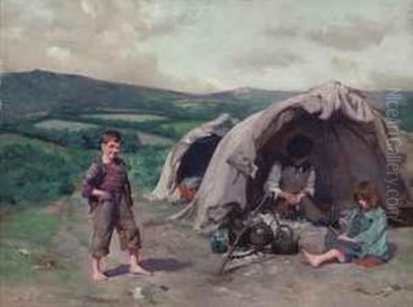 The Gypsy Encampment Oil Painting by William Mainwaring Palin