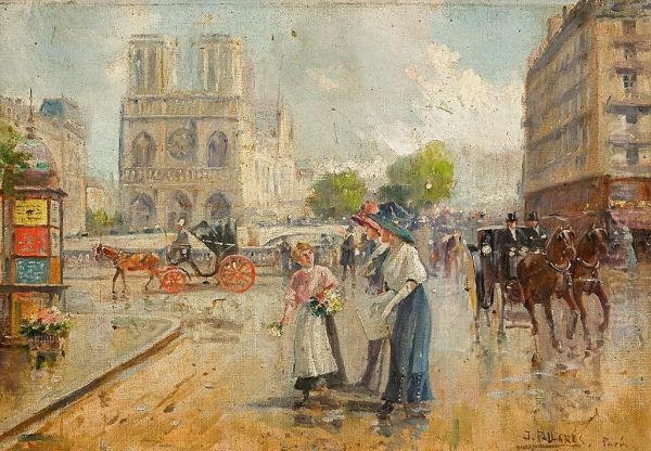 Paris Oil Painting by Joaquin Pallares Allustante