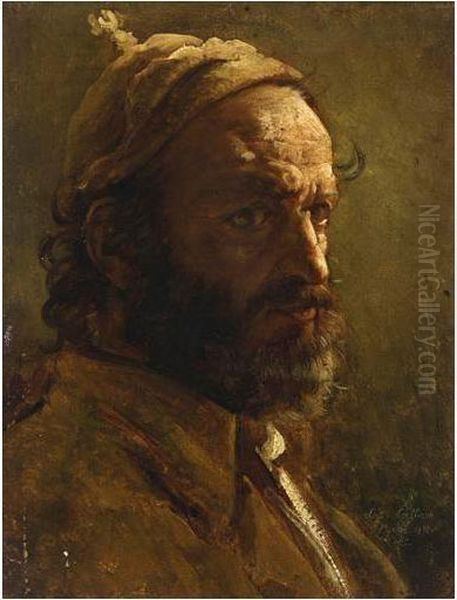 Portrait D'homme Oil Painting by Louis-Vincent-Leon Palliere