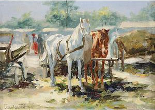 Cavalli Oil Painting by Carolus Pallya