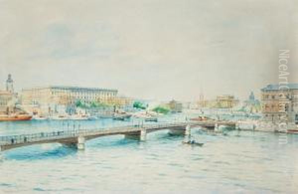 View Of The Royal Palace And The National Gallery Oil Painting by Anna Palm De Rosa