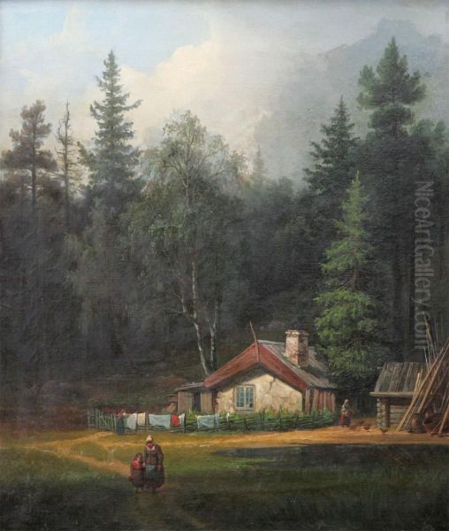 Kulan, Drottningholm Oil Painting by Gustaf-Wilhelm Palm