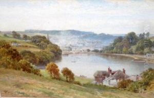 A View In The Lake District Oil Painting by Harry Sutton Palmer