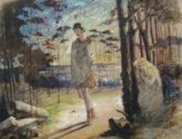 Young Man Oil Painting by Samuel Palmer