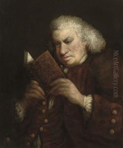 Portrait Of Dr Samuel Johnson (1709-1784) Oil Painting by Theophila Palmer