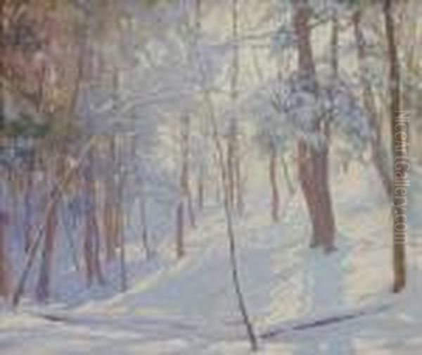 Winter Woods Oil Painting by Walter Launt Palmer