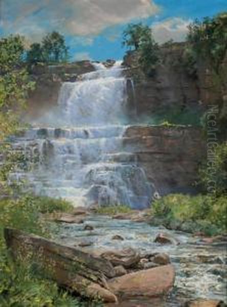 Chittenango Falls Oil Painting by Walter Launt Palmer