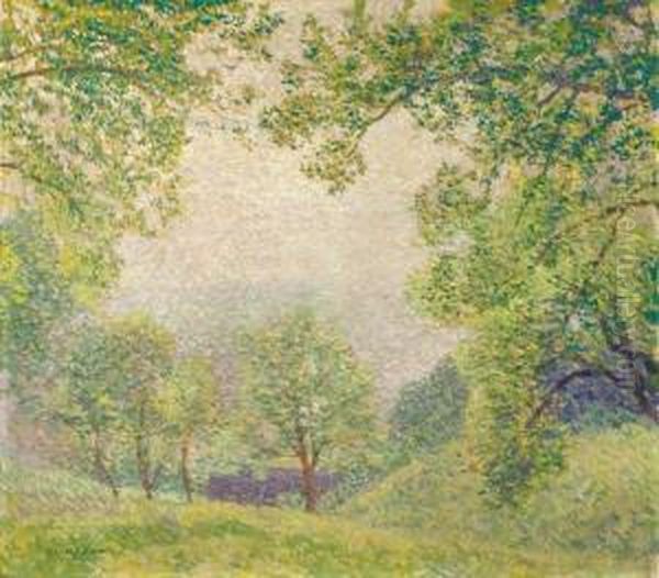 Sommerlandschaft Oil Painting by Charles Joh. Palmie