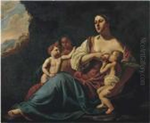 Allegoria Della Carita Oil Painting by Onofrio Palumbo