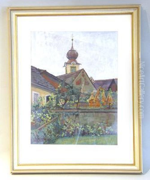 Pfarrgarten Oil Painting by Wilma Panser-Fleck