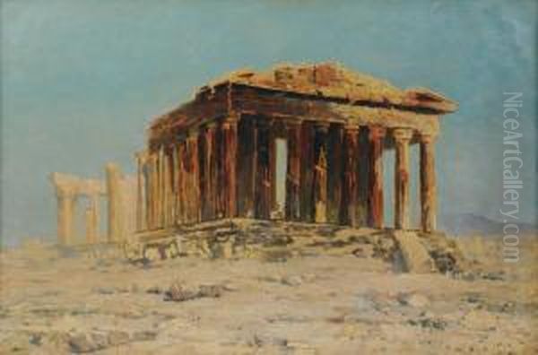 Le Parthenon Oil Painting by Pericles Pantazis