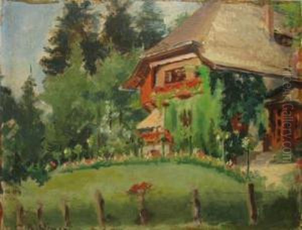 Casa Din Predeal Oil Painting by Constantin Pantelimon