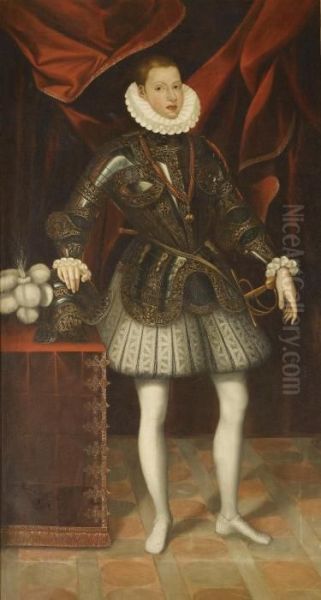 Portrait Of The Infante Philip Iii Of Spain Aged 16 Oil Painting by Juan Pantoja de la Cruz