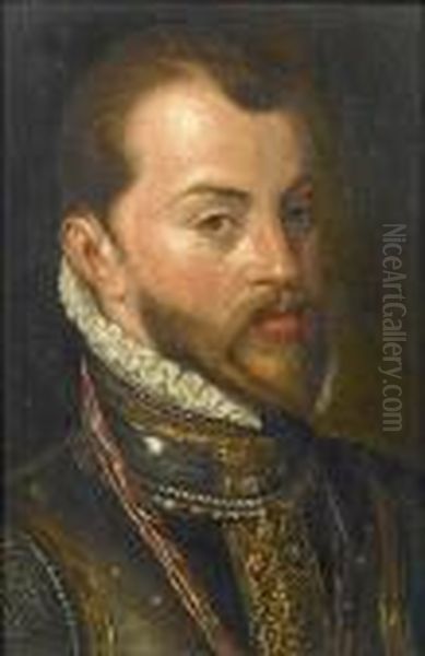 A Portrait Of A Nobleman Oil Painting by Juan Pantoja de la Cruz