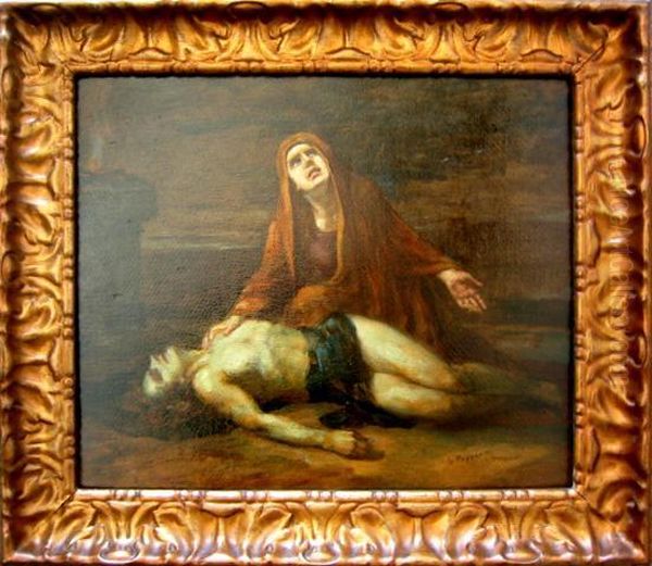 Trauer Und Tod Oil Painting by Georg Papperitz