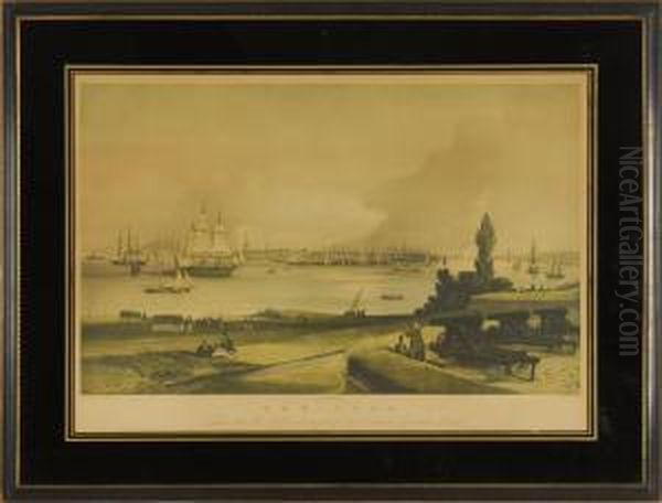 Taken From The North West Angle Of Fort Columbus Oil Painting by Henry Papprill