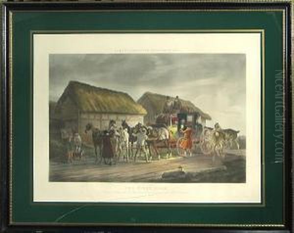 Fores's Coaching Recollections. The Nightteam Oil Painting by Henry Papprill