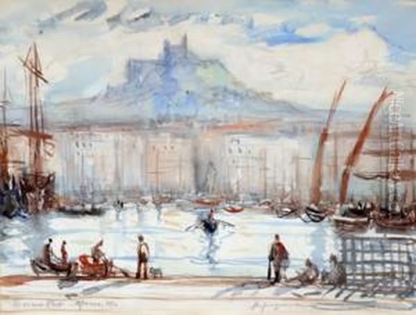 Le Vieux Port De Marseille Oil Painting by Paul Paquereau