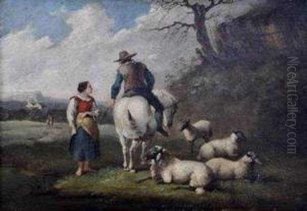 Gentleman On Horse Back Carrying Dead Game Oil Painting by James Pardon Of Canterbury