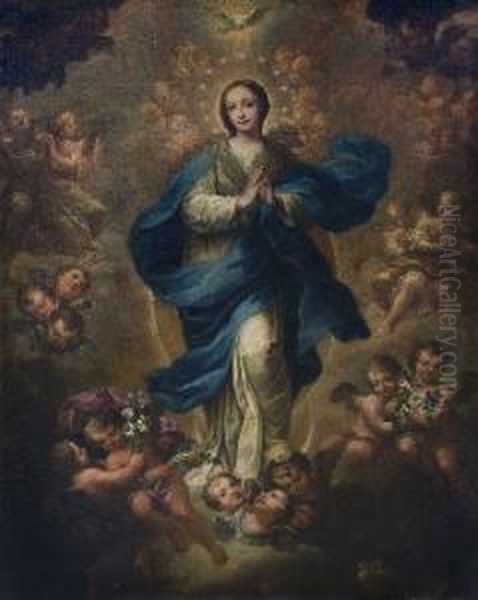 Inmaculada Oil Painting by Luis Paret Y Alczar