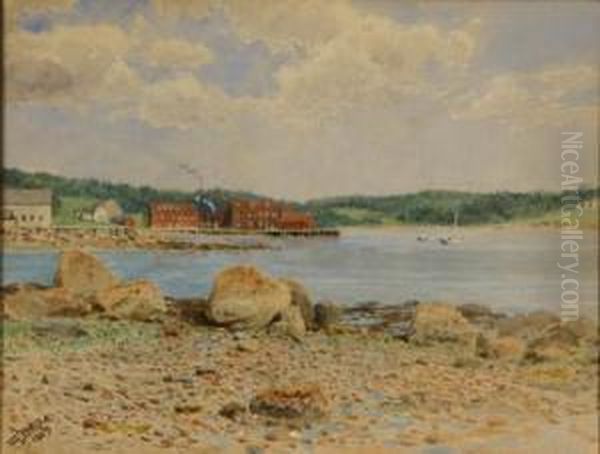 On The Coast Near East Gloucester Oil Painting by Walter Paris