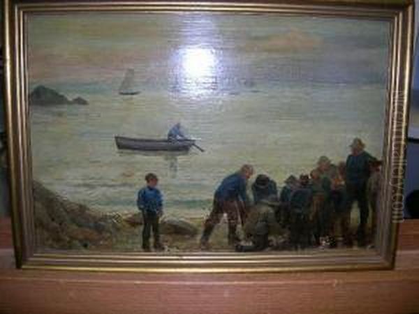 Theresult Of The Seine Net Oil Painting by Henry Hillier Parker