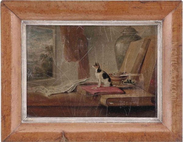 Wee Wee - A Favourite French Terrier Oil Painting by Henry Perlee Parker