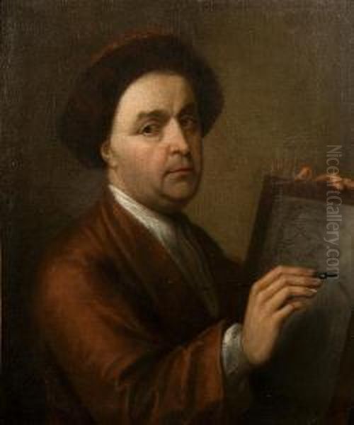 Self Portrait Of The Artist Oil Painting by John Parker