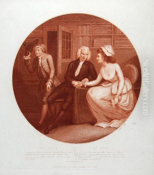 The Pulse, Le Pouls; Sterne Conducting Maria Into Moulines Oil Painting by John Parker