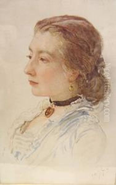 Portrait Of A Female Oil Painting by John Parker