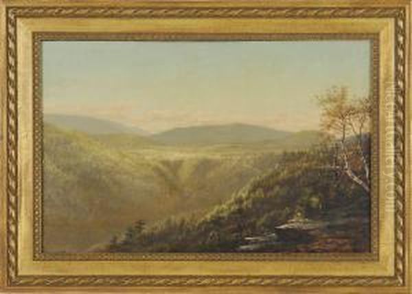 Hudson River Valley Landscape Oil Painting by John Adams Parker