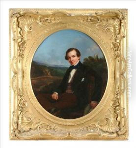 Portrait Ofa Young Man Oil Painting by Henry Spurrier Parkman