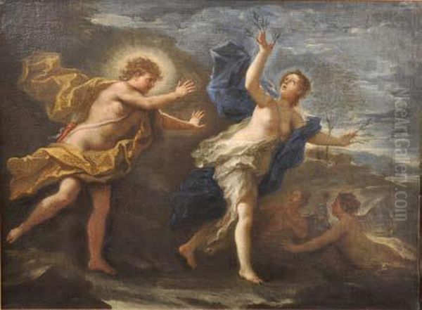 Apollon Et Daphne Oil Painting by Michele Da Parma (see Rocca)