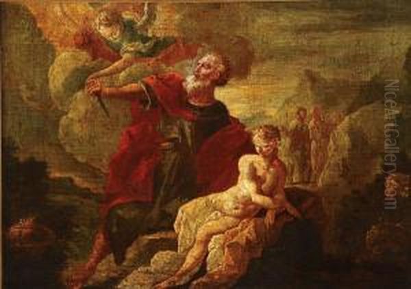 The Sacrifice Of Isaac Oil Painting by Michele Da Parma (see Rocca)