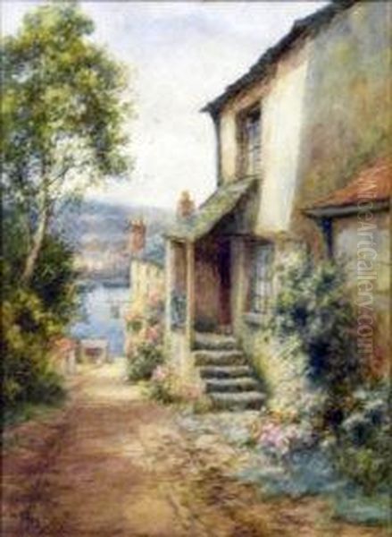 The Hill To The Bodinnick Ferry Oil Painting by Frederick Parr