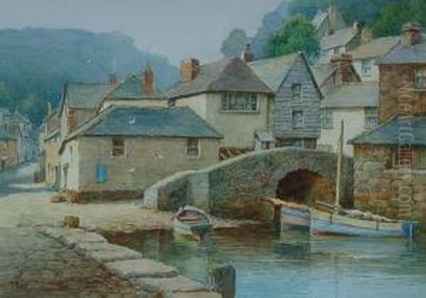 Polperro Oil Painting by Frederick Parr