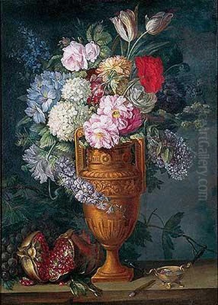 Florero Oil Painting by Miguel Parra Y Soler