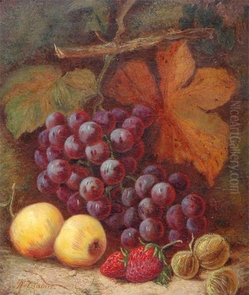 Still Lifes, Grapes, Gooseberries, Apples & Strawberries Oil Painting by Mary Ann Parris