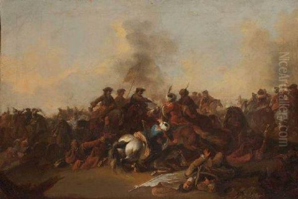 Charge Turco-polonaise Oil Painting by Ignace Jacques Parrocel